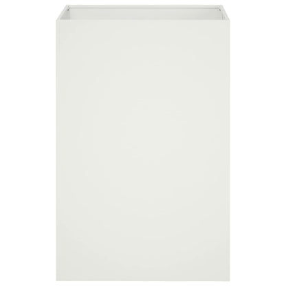Garden Planter 2 pcs White 50 x 50 x 75 cm Cold-rolled Steel