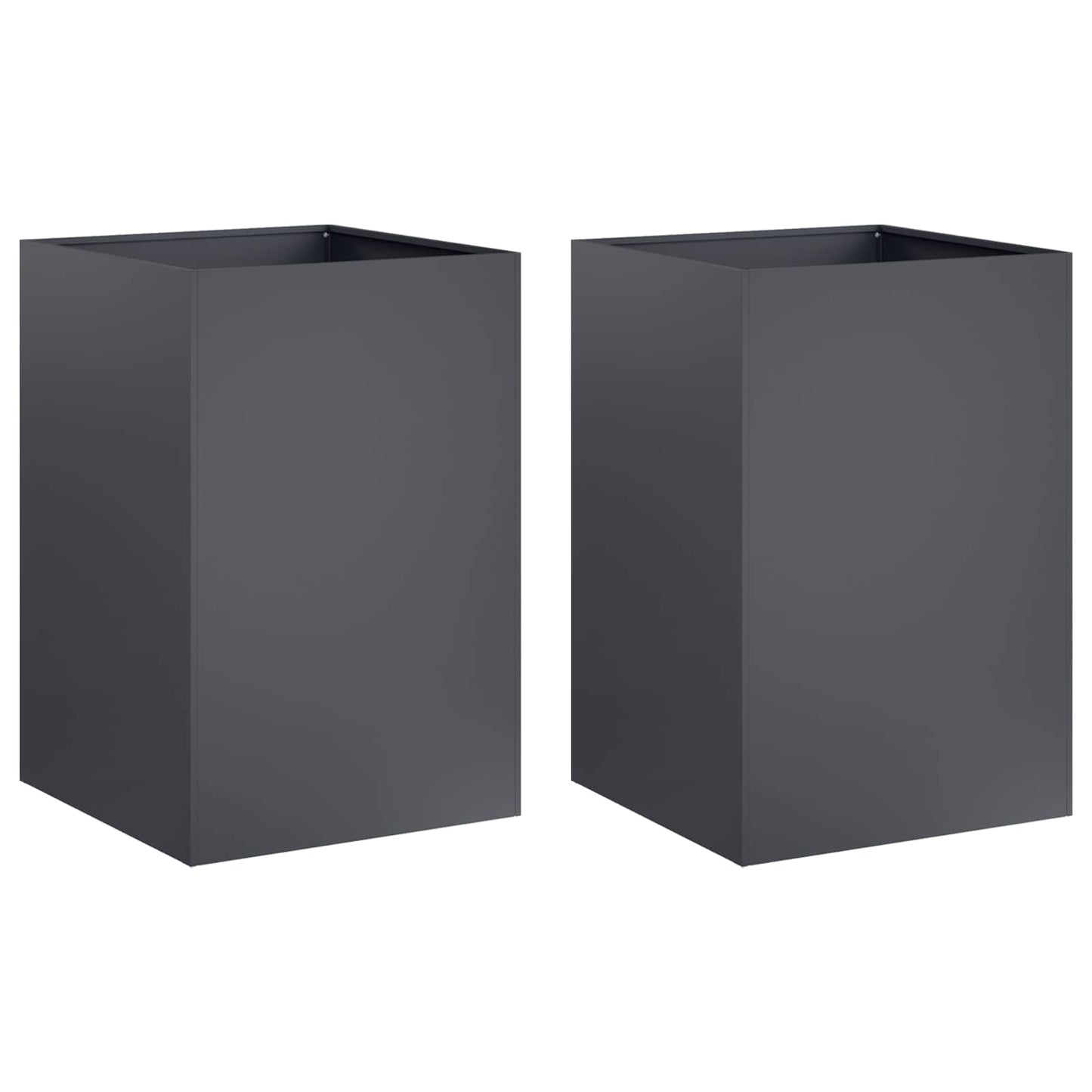 Garden Planter 2 pcs Anthracite 50 x 50 x 75 cm