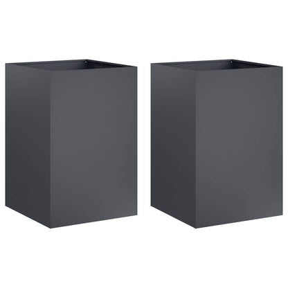 Garden Planter 2 pcs Anthracite 50 x 50 x 75 cm