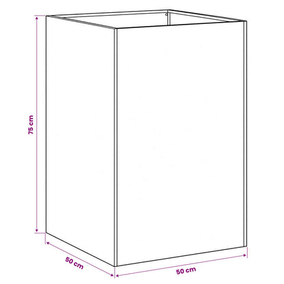Garden Planter 2 pcs Anthracite 50 x 50 x 75 cm
