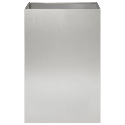 Garden Planter 2 pcs Silver 50 x 50 x 75 cm Stainless Steel