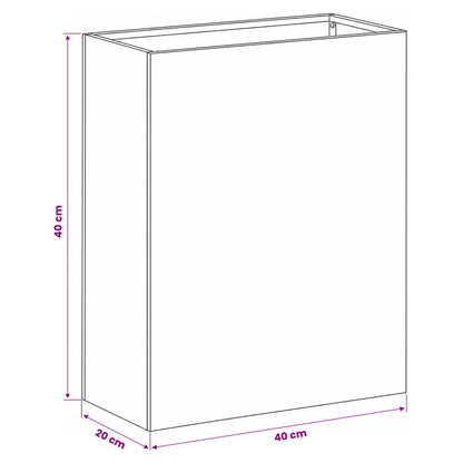 Garden Planter Black 40 x 20 x 40 cm Cold-rolled Steel