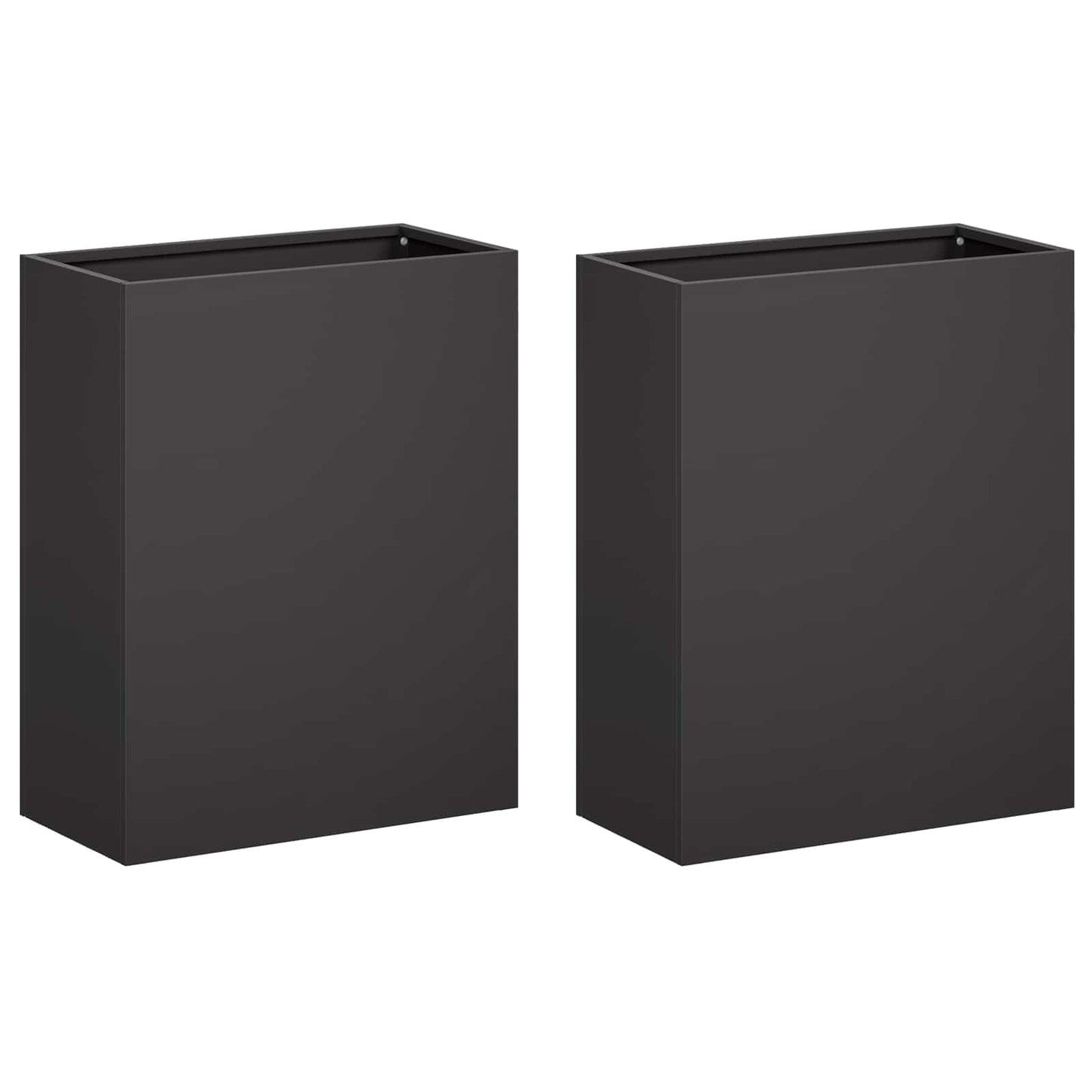Garden Planter 2 pcs Black 40 x 20 x 40 cm Cold-rolled Steel