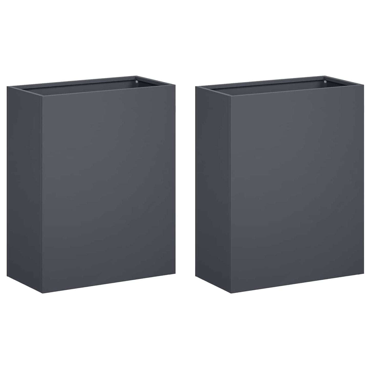 Garden Planter 2 pcs Anthracite 40 x 20 x 40 cm