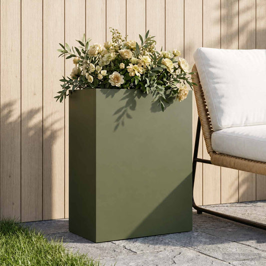 Garden Planter Olive Green 40 x 20 x 40 cm Cold-rolled Steel