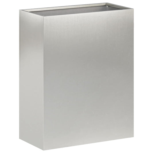 Garden Planter Silver 40 x 20 x 50 cm Stainless Steel