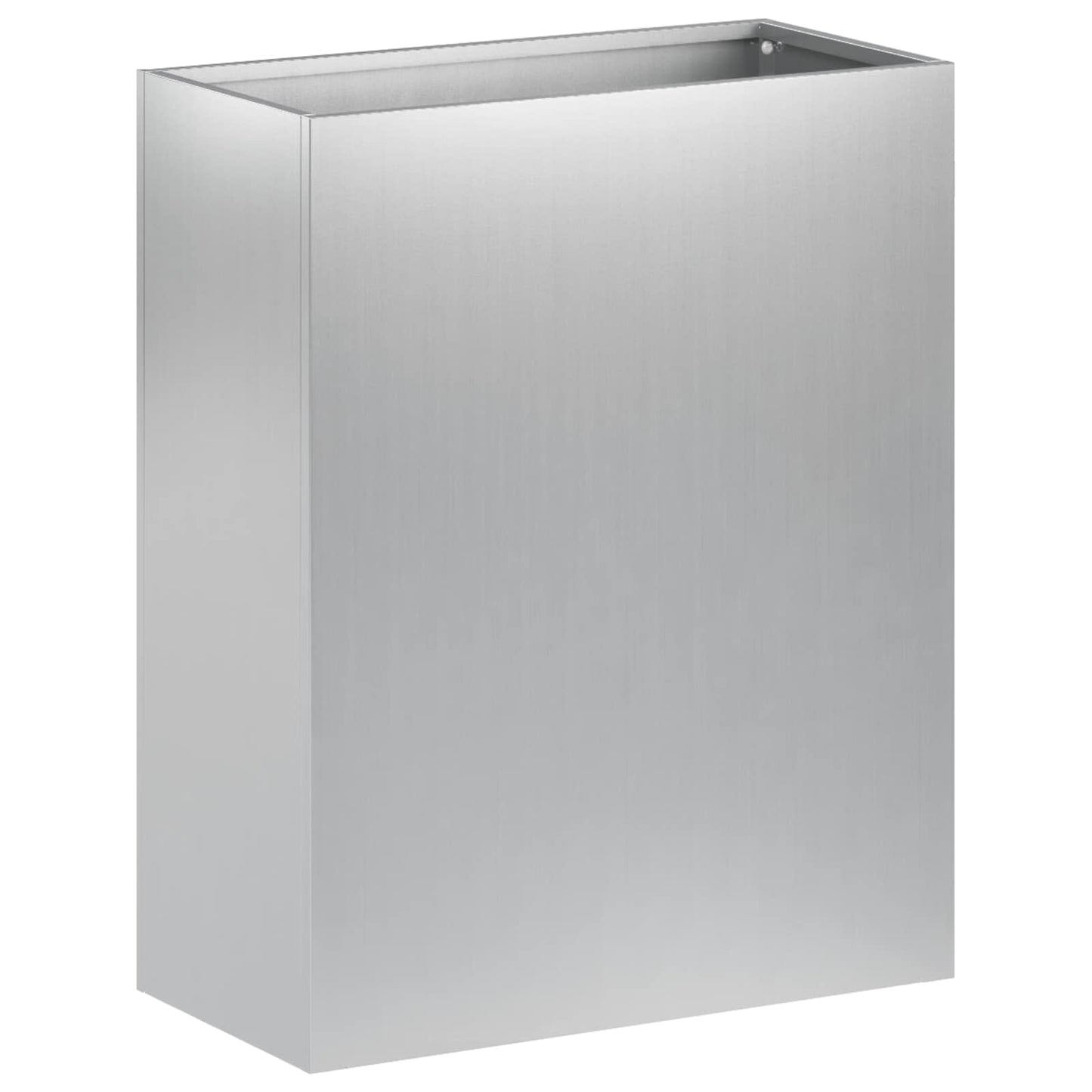 Garden Planter 2 pcs Silver 40 x 20 x 50 cm Galvanised Steel