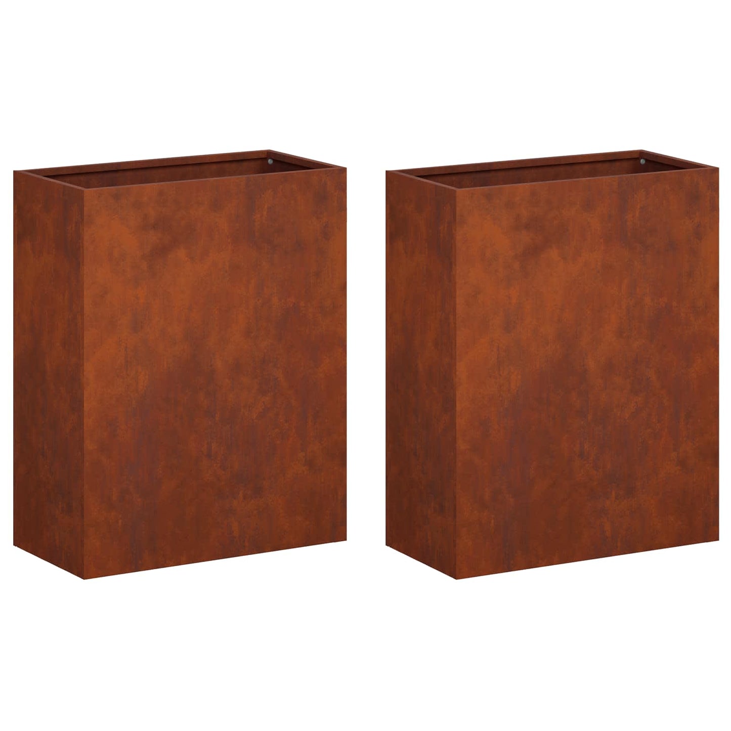 Garden Planter 2 pcs Rusty 40 x 20 x 50 cm Weathering Steel