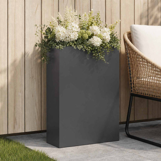 Garden Planter Black 40 x 20 x 75 cm Cold-rolled Steel