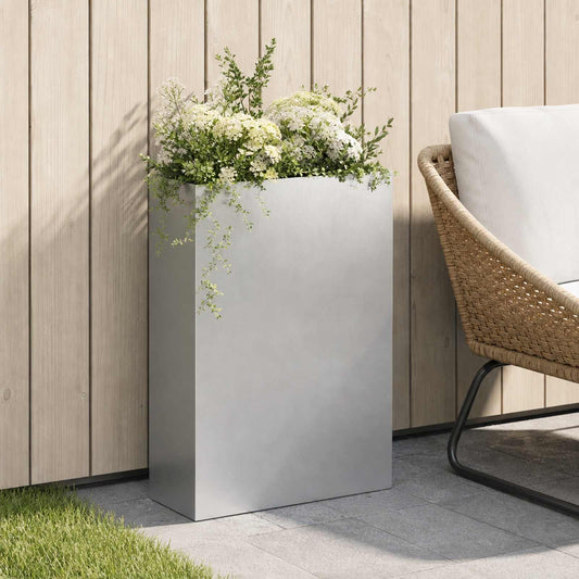 Garden Planter Silver 40 x 20 x 75 cm Stainless Steel
