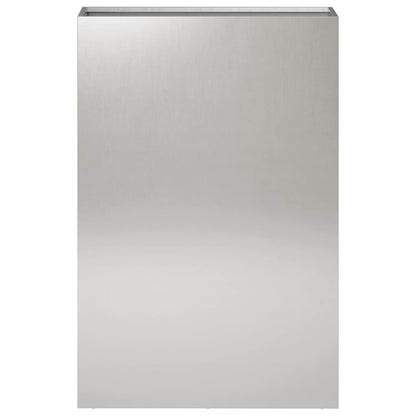 Garden Planter 2 pcs Silver 40 x 20 x 75 cm Stainless Steel