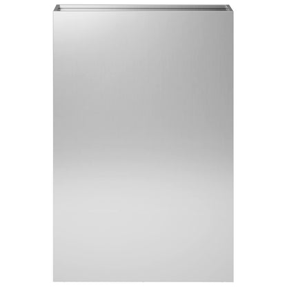 Garden Planter 2 pcs Silver 40 x 20 x 75 cm Galvanised Steel