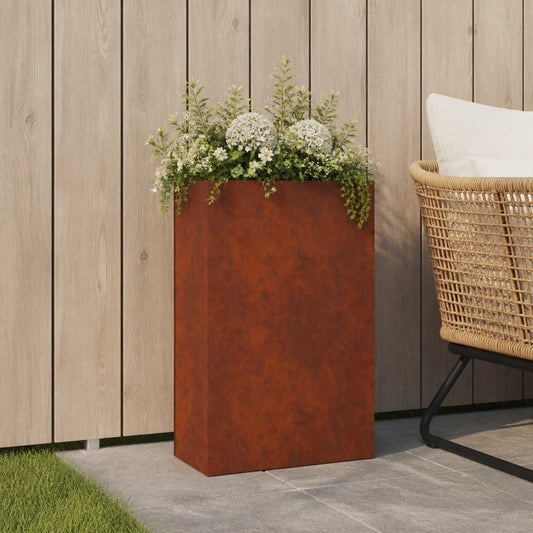 Garden Planter Rusty 40 x 20 x 75 cm Weathering Steel