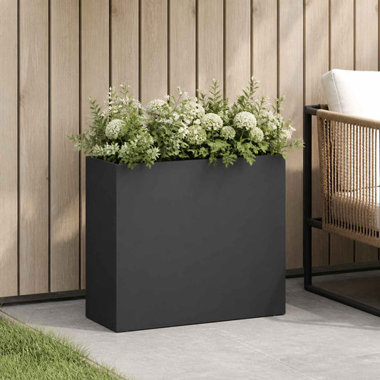 Garden Planter Black 50 x 20 x 40 cm Cold-rolled Steel