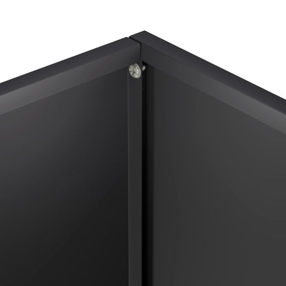 Garden Planter 2 pcs Black 50 x 20 x 40 cm Cold-rolled Steel