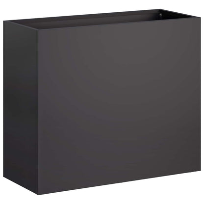 Garden Planter 2 pcs Black 50 x 20 x 40 cm Cold-rolled Steel