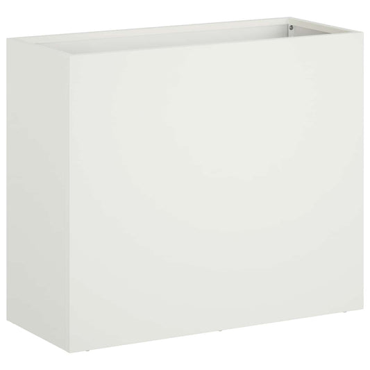 Garden Planter White 50 x 20 x 40 cm Cold-rolled Steel