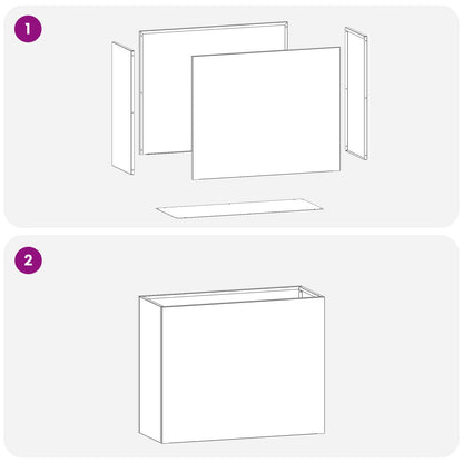 Garden Planter 2 pcs Anthracite 50 x 20 x 40 cm