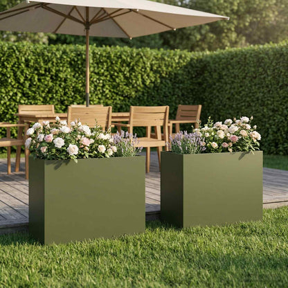 Garden Planter 2 pcs Olive Green 50 x 20 x 40 cm