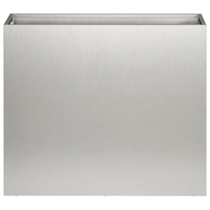 Garden Planter Silver 50 x 20 x 40 cm Stainless Steel
