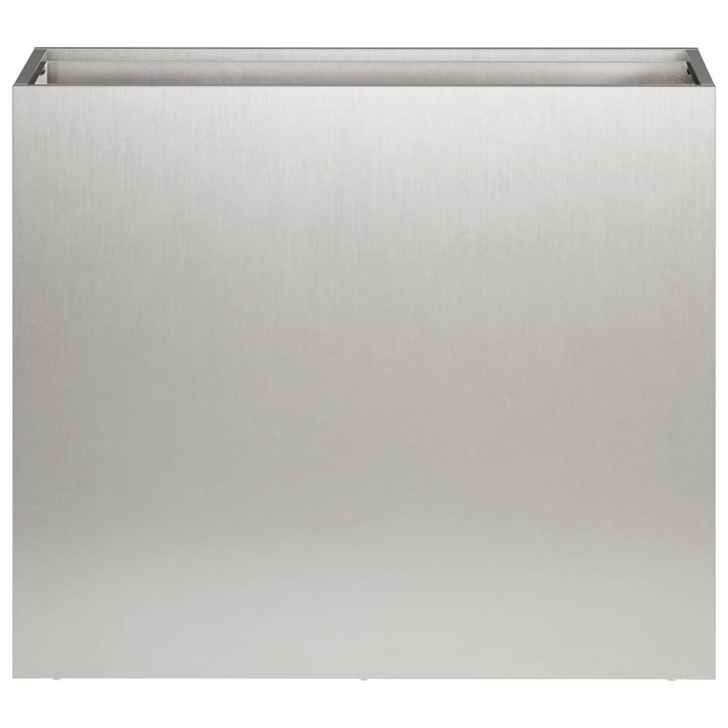 Garden Planter 2 pcs Silver 50 x 20 x 40 cm Stainless Steel