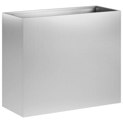 Garden Planter 2 pcs Silver 50 x 20 x 40 cm Galvanised Steel