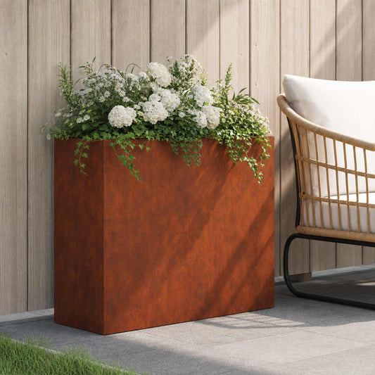 Garden Planter Rusty 50 x 20 x 40 cm Weathering Steel