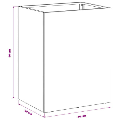 Garden Planter 2 pcs Black 40 x 30 x 40 cm Cold-rolled Steel