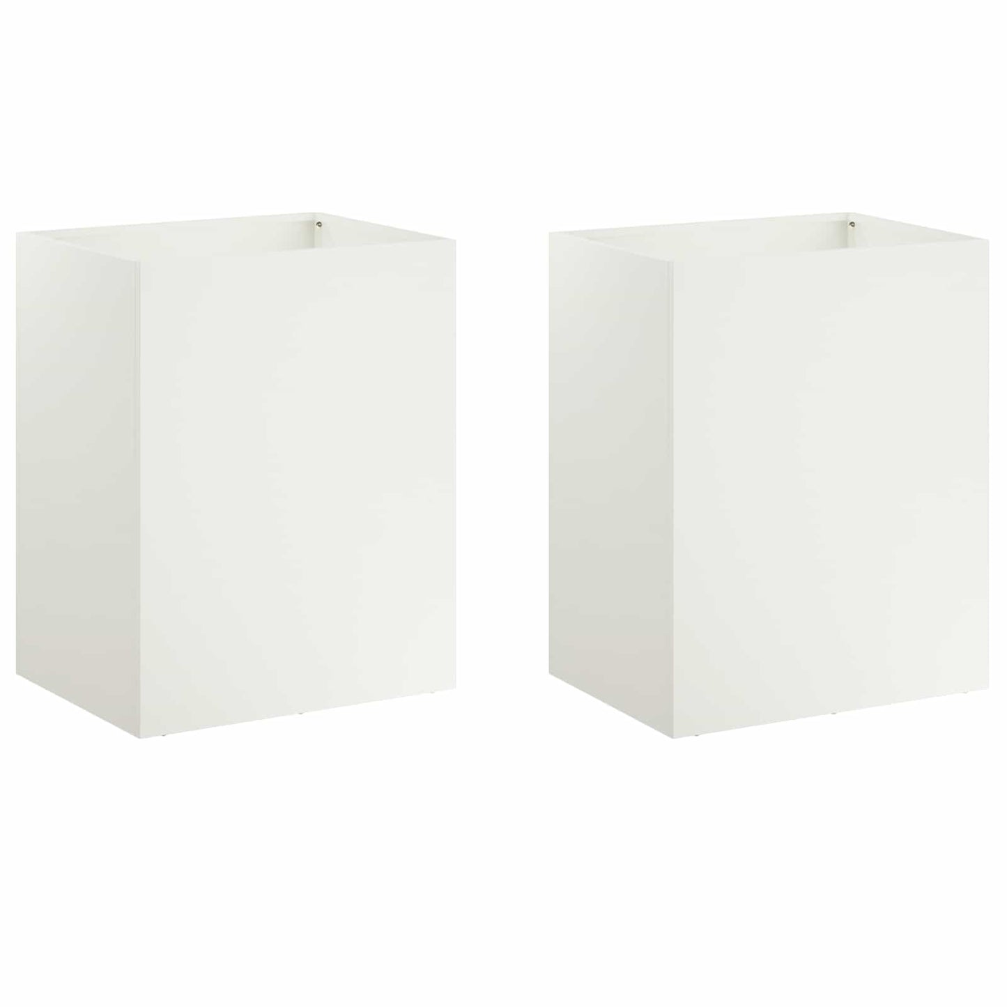 Garden Planter 2 pcs White 40 x 30 x 50 cm Cold-rolled Steel