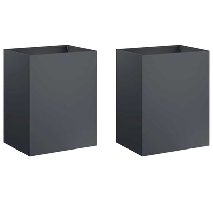 Garden Planter 2 pcs Anthracite 40 x 30 x 50 cm