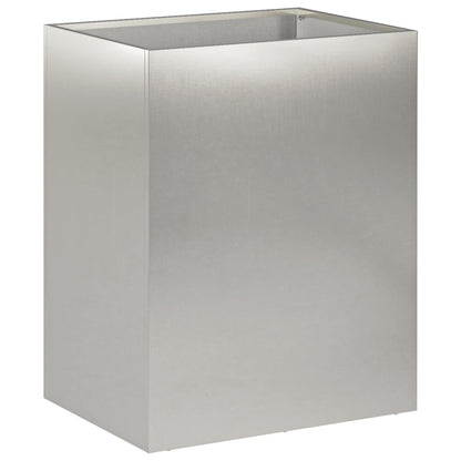 Garden Planter 2 pcs Silver 40 x 30 x 50 cm Stainless Steel