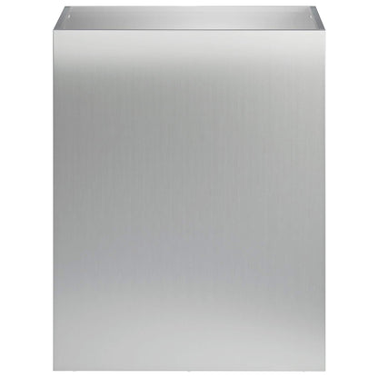 Garden Planter Silver 40 x 30 x 50 cm Galvanised Steel