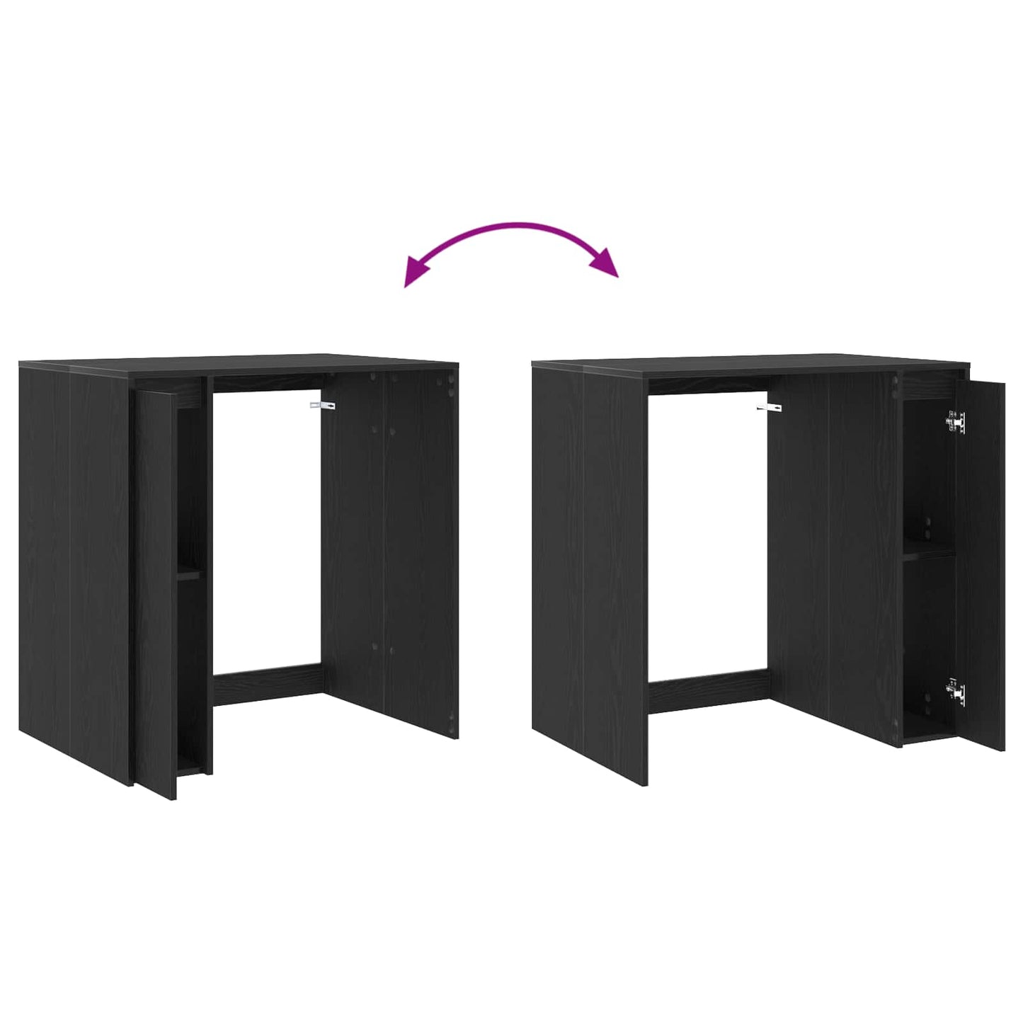 Wash Machine Cabinet Black Oak 87 x 60 x 89 cm Engineered wood