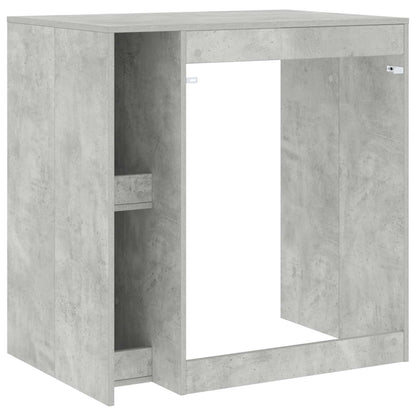 Wash Machine Cabinet with Storage Concrete gray 87 x 60 x 89 cm
