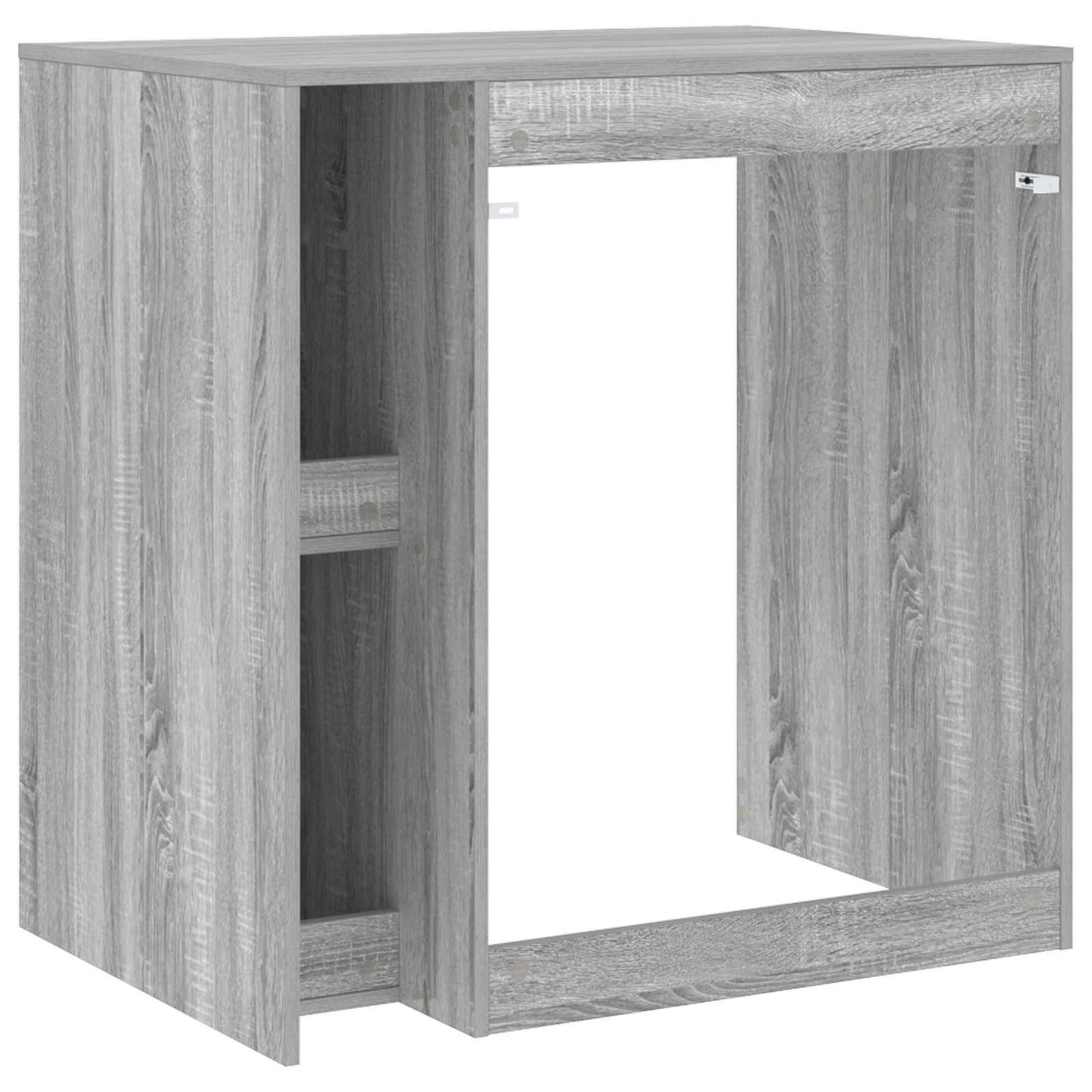 Wash Machine Cabinet with Storage Grey Sonoma 87 x 60 x 89 cm