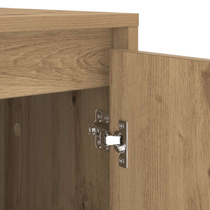 Wash Machine Cabinet with Storage Artisan Oak 87 x 60 x 89 cm