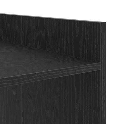 Wash Machine Cabinet with Storage Black Oak 67.5 x 62 x 97 cm