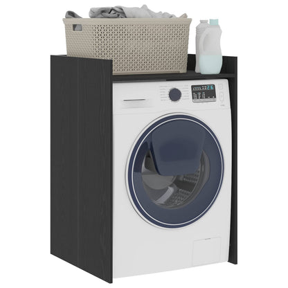 Wash Machine Cabinet with Storage Black Oak 67.5 x 62 x 97 cm