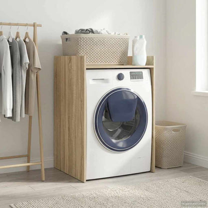 Wash Machine Cabinet with Storage Sonoma Oak 67.5 x 62 x 97 cm