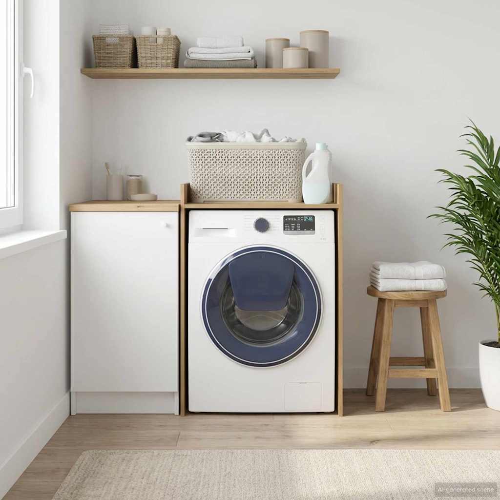 Wash Machine Cabinet Artisian Oak 67.5 x 62 x 97 cm