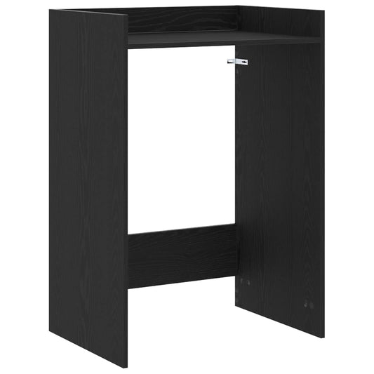 Wash Machine Cabinet with Storage Black Oak 67.5 x 48 x 97 cm