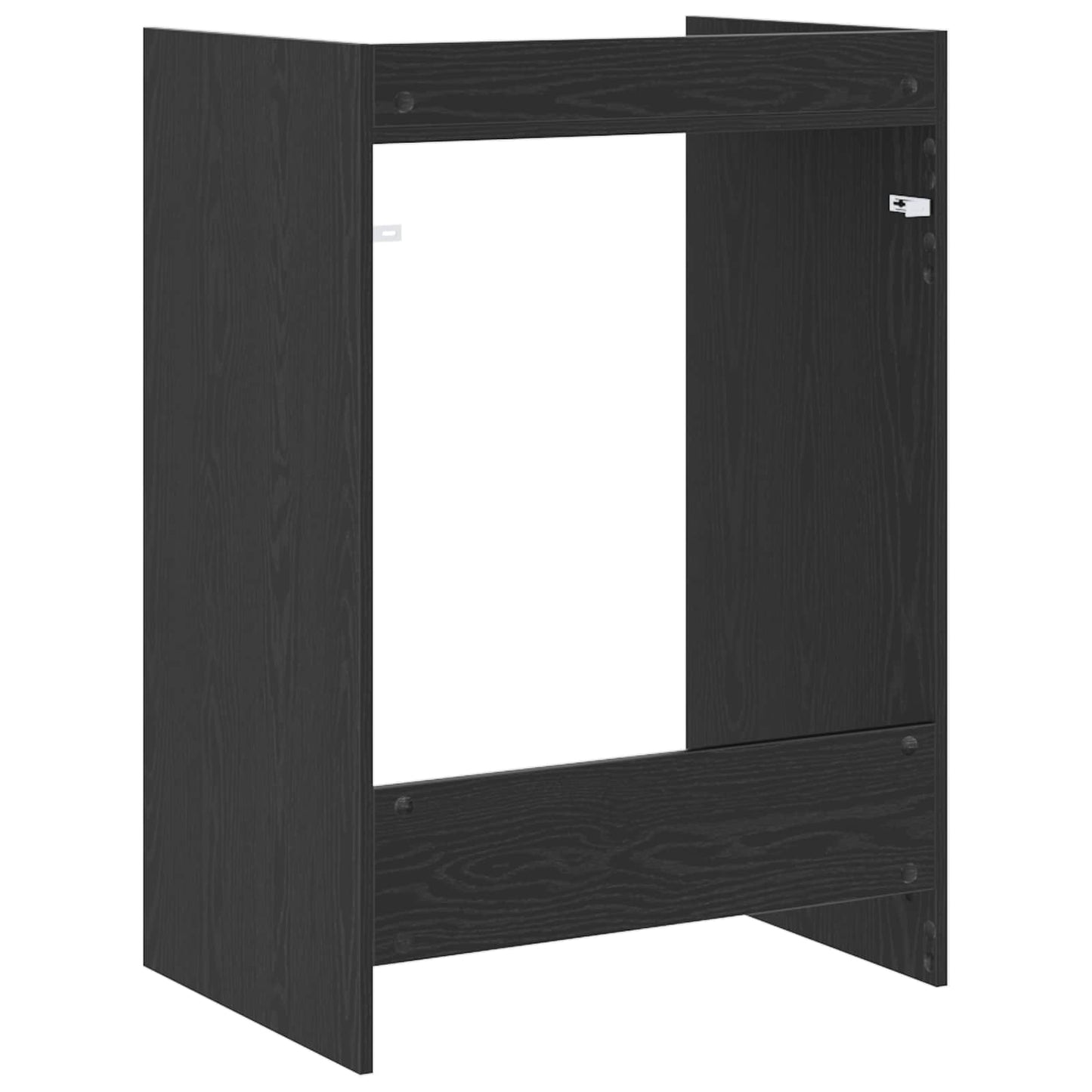 Wash Machine Cabinet with Storage Black Oak 67.5 x 48 x 97 cm