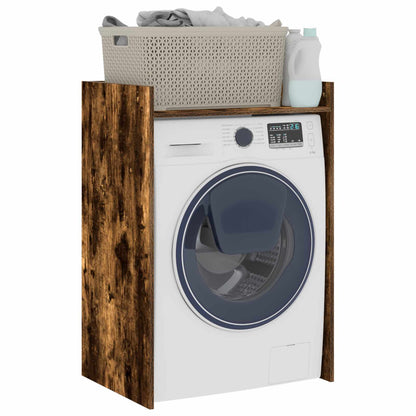 Wash Machine Cabinet with Storage Smoked Oak 67.5 x 48 x 97 cm