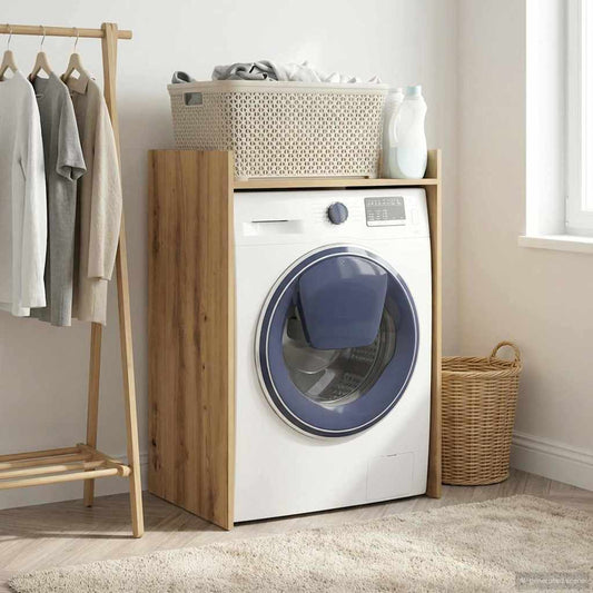 Wash Machine Cabinet with Storage Artisan Oak 67.5 x 48 x 97 cm