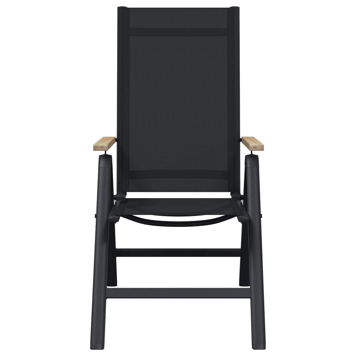 Reclining Garden Chairs 2 pcs Black 58 x 73 x 111.5 cm