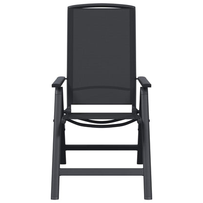 Reclining Garden Chairs 2 pcs Black 58 x 71 x 112 cm Textilene