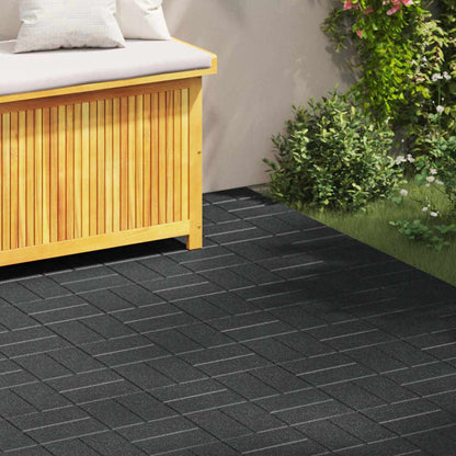 Stepping Stone 6 pcs Black 40.5 x 40.5 x 2 cm Rubber