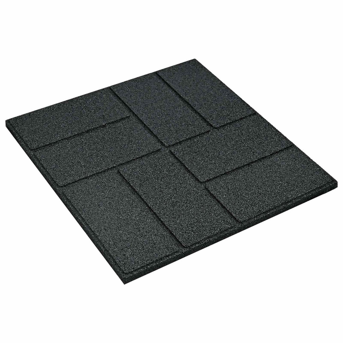 Stepping Stone 6 pcs Black 40.5 x 40.5 x 2 cm Rubber
