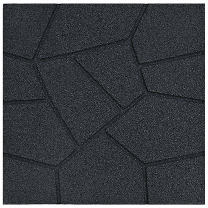 Stepping Stone 6 pcs Black 40.5 x 40.5 x 2 cm Rubber
