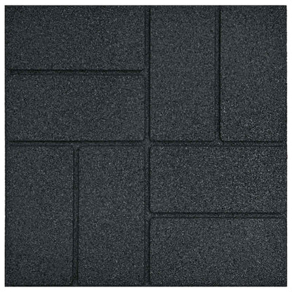 Stepping Stone 6 pcs Black 40.5 x 40.5 x 2 cm Rubber